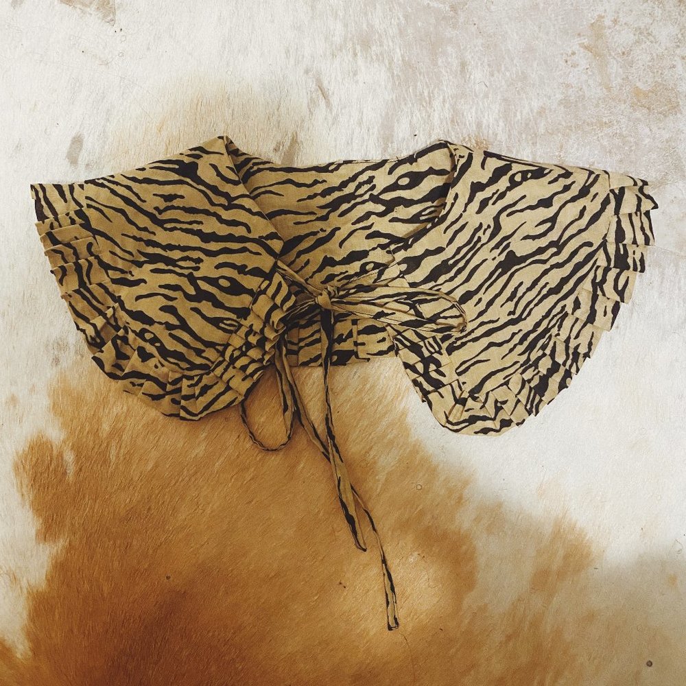 Handmade Zebra Statement Collar